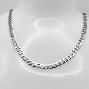 Cuban link Real 925sterling silver 5mm cuban link chain